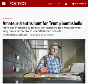 Amateur sleuths hunt for Trump bombshelll